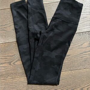 Kids Black Camouflage Leggings